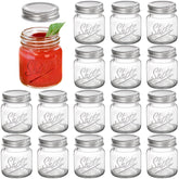 Lawei 16 mini mason jars with lids for compact serving and elegance.