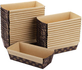 Lawei 30-pack paper loaf pans—top view showing sturdy corrugated design for quick breads