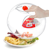 Layron large microwave cover top view with spacious 11.5-inch surface to reduce splatter.