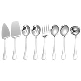 Lazycorner 8pc serving set with polished spoons for elegant buffet service