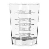 LCI professional measuring glasses 4 oz left view for precise portioning.