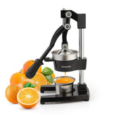 Ldiaopg cast iron juicer top view shows sturdy build for daily citrus pressing.