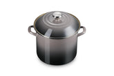 Le Creuset stockpot oyster overview with fast heating and large capacity.