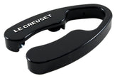 Le Creuset foil cutter with four-wheel system eases foil removal for quick bottle prep.