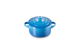 Le Creuset Marseille mini cocotte exterior glaze adds vibrant color to the table.