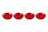 Le Creuset pasta bowls cerise showcase vibrant glaze for daily pasta servings.