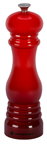 Le Creuset Pepper Mill Cerise body with enamel finish for durable, elegant seasoning