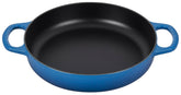 Le Creuset Signature cast iron Marseille pan; side view shows versatile everyday use with even heat.