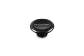 Le Creuset Signature Black Nickel knob close-up shows durable finish and modern sheen.
