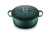 Le Creuset Signature Round Dutch Oven Artichaut 7.25 qt with even heat distribution.