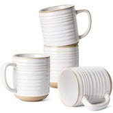 LE TAUCI 18oz Arctic White coffee mug front view, ideal for daily coffee rituals.
