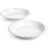 LE TAUCI 9-inch pie pan with fluted edge for perfect crust and even bake.