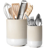 LE TAUCI two-pack utensil holders on countertop for organized cooking space