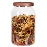 Leaves and Trees Y 1 gallon glass jar with wide opening for easy access to dry foods.