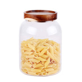 Leaves and Trees Y glass storage jar with airtight lid keeps tea fresh and visible
