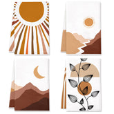 Lebsitey sun and moon towel design for stylish, efficient kitchen drying.