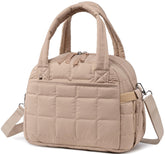 LEDAOU lunch box for women with quilted front view, stylish and portable for daily use