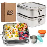 LEEPENK three-compartment lunch box with spill-free design for office meals