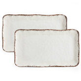 LEHAHA farmhouse serving platter rectangle white ideal for elegant family gatherings