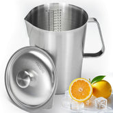 Leilifre stainless steel pitcher with lid for spill-free pouring