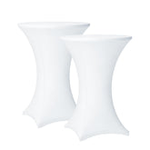 Lemict cocktail table covers pack 32x43 white on table; neat, fitted presentation.