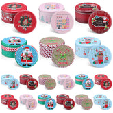 LemonRoad Christmas tins in six classic styles for gifting and storage.