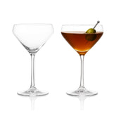 LEMONSODA hand blown martini glasses offer timeless elegance for refined entertaining.