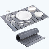 LENONE stone-drying-mat-dishes keeps countertops dry and organized for daily use