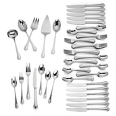 Lenox Alcott 89-piece flatware set for twelve, ideal for casual and formal dining.