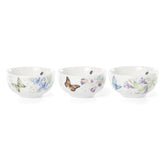 Lenox Butterfly Meadow mini bowls with an outer butterfly and flower pattern, ideal for daily use