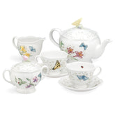 Lenox Butterfly Meadow teapot with butterfly lid, ideal for intimate tea for two