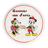 Lenox Disney Cookies for Santa plate shown with festive cookies, dishwasher safe holiday serving.