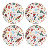 Lenox Nutcracker Ballet accent plate in porcelain with gold trim for holiday dining.