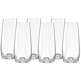 Lenox Tuscany Classics stemless flute set with six glasses for elegant toasts