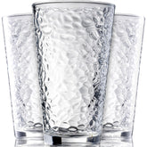 Le'raze hammered-glass cups 16oz – ideal for cocktails and whiskey on the rocks
