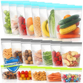 Lerine eight-gallon freezer bags with leakproof double seal for liquids.