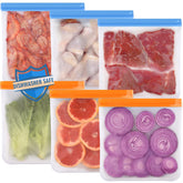 Lerine gallon bags in multicolor open design ideal for reusable storage.