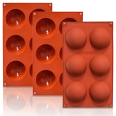 Lerykin 3-pack six-cavity semi-sphere mold for versatile desserts and chocolates