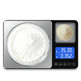 Letron digital dual-platform scale with large 33 lb platform for bulk ingredients.