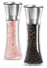 LEVAV premium grinders with glass body offer stylish storage and visible spice levels for easy monitoring.