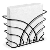 LEVIMETREE napkin holder in black iron upright keeps napkins neatly accessible on tables.
