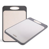 Lexelle stainless steel meat-side cutting surface for clean, efficient prep.