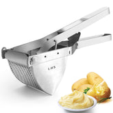 LHS potato ricer and masher with stainless steel construction for durable, long-lasting mashes.