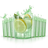 Liacere 14 oz green plastic drinking glass; durable and dishwasher-safe daily use.