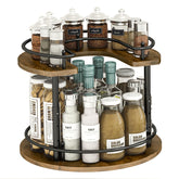 LIAISIMI 2-tier lazy susan with rotating base for easy spice access