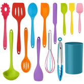 LIANYU 14-pcs utensils set with holder on a countertop, ready to organize your kitchen tasks