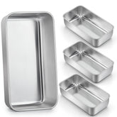 lianyu 4-pack loaf pans 9x5 inches for even bread baking at home