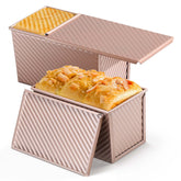 LIANYU Pullman loaf pan with lid for even baking and neat sandwich loaves.