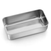 LIANYU stainless steel loaf pan 9x5 front view showing even heating for uniform baking