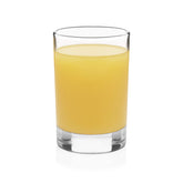 Libbey heavy base juice glass closeup emphasizes stability.